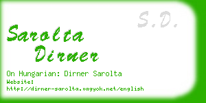 sarolta dirner business card
